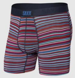 Saxx Vibe Super Soft Boxer Brief -Chic Fit Wear Shop 19523 BLUE VIBRANT STRIPE l
