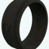 Men's Black Step Edge Q2X Silicone Ring