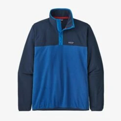 Patagonia Men's Micro D Snap-T Fleece Pullover -Chic Fit Wear Shop 23420 SUPERIOR BLUE l