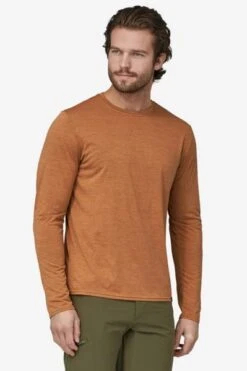 Patagonia Men's LS Capilene Cool Daily Shirt -Chic Fit Wear Shop 25251 TRIP BRN DK TRIP BRN l
