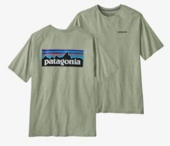 Patagonia Men's P-6 Logo Responsibili-Tee -Chic Fit Wear Shop 27642 SALVIA GREEN l