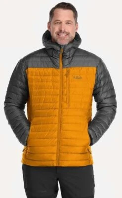 Rab Men's Microlight Alpine Jacket -Chic Fit Wear Shop 30393 GRAPHENE MARMALADE l