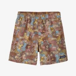 Patagonia Boys Baggies Shorts 5" Lined -Chic Fit Wear Shop 30749 TOGETHER TRIP BROWN l