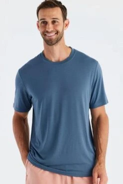 Men's Bamboo Motion Tee -Chic Fit Wear Shop 31062 SLATE BLUE l