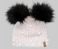 Obermeyer Kid's Paris Pom Pom Beanie -Chic Fit Wear Shop 32528 WHITE l