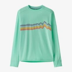 Patagonia K's L/S Cap SW T-Shirt -Chic Fit Wear Shop 33460 RIDGE RISE EARLY TEA l