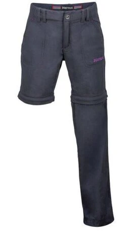 Marmot Girl's Lobo's Convertible Pant -Chic Fit Wear Shop Lobos20Slate