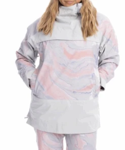 Roxy Women's Chole Kim Overhead Jacket -Chic Fit Wear Shop cholegray2