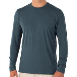 Men's Bamboo Midweight L/S 9 Men's Bamboo Midweight L/S -Chic Fit Wear Shop mwls20blue20dusk