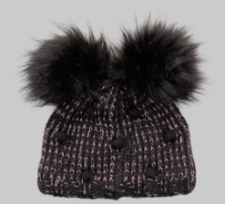 Obermeyer Kid's Paris Pom Pom Beanie -Chic Fit Wear Shop ob78050bla